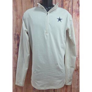 Dallas Cowboys Nike Womens White Quarter-Zip Pullover XL
